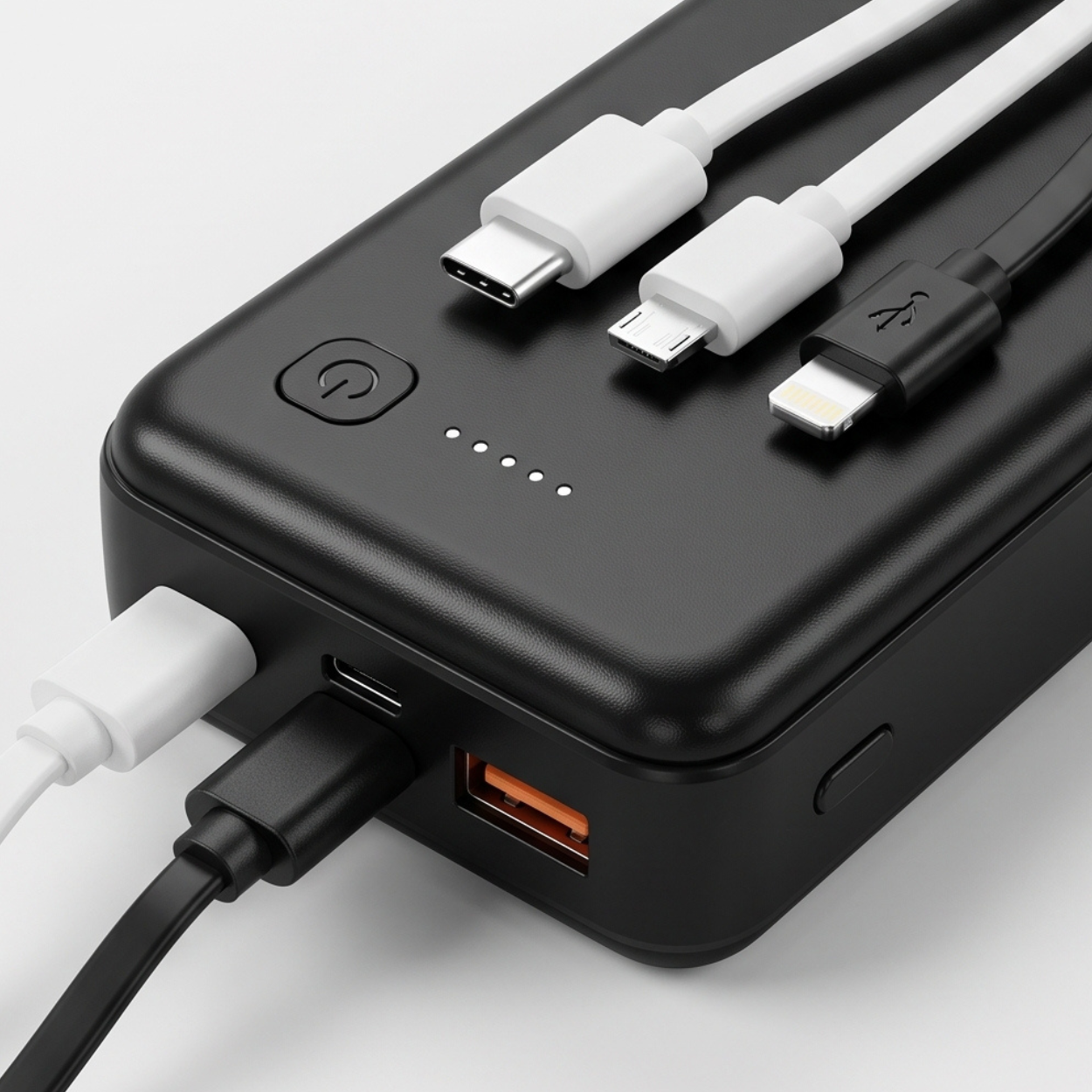 20000mAh Power Bank Built-in Cables - Image 2