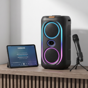 Portable Dual-Speaker RGB Karaoke Party Machine